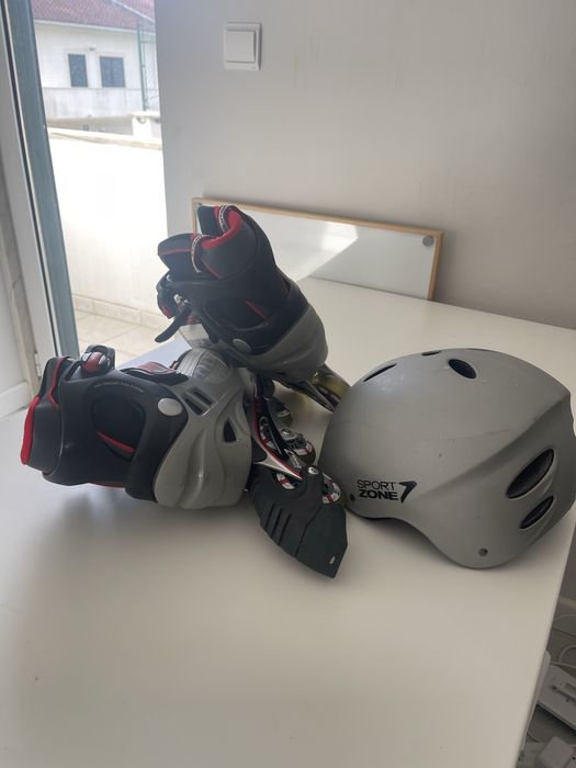 Patins em linha Sport Zone Evolution 100-Oferta capacete