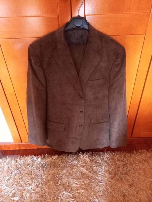 Fato de homem bombazine castanho