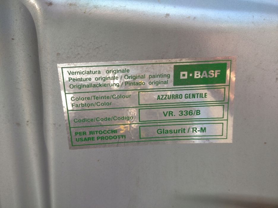 fiat bravo ii 2 198 vr. 336/b azzurro gentile drzwi tył lewe