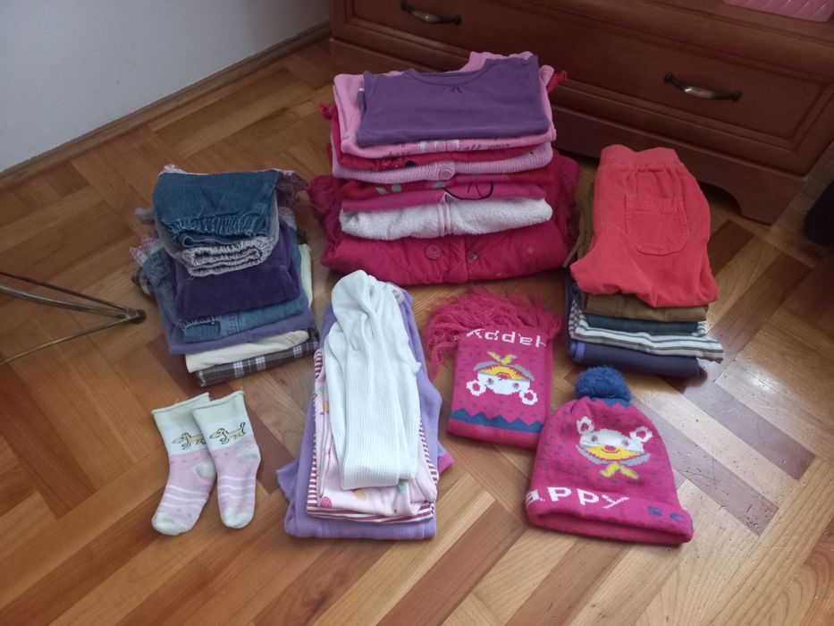 Paka ubrań 86 12-18m-cy dziewczynka jesień-zima 27szt. 1