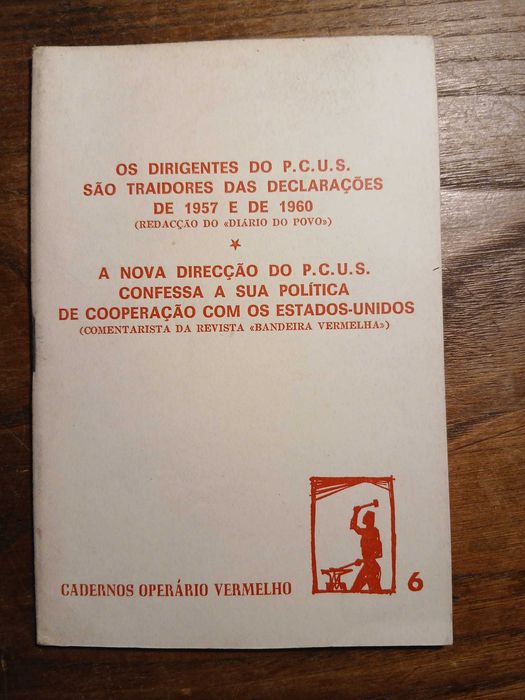 Cadernos Operário Vermelho (Preço Unitário)