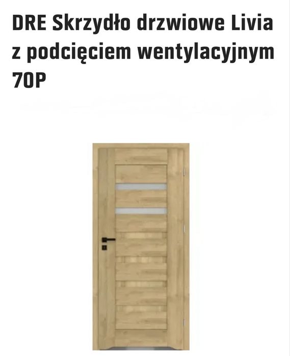 Drzwi łazienkowe + ościeżnica