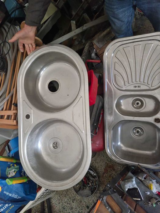 2 Lava-loiças em inox usados – cozinha / lavandaria
