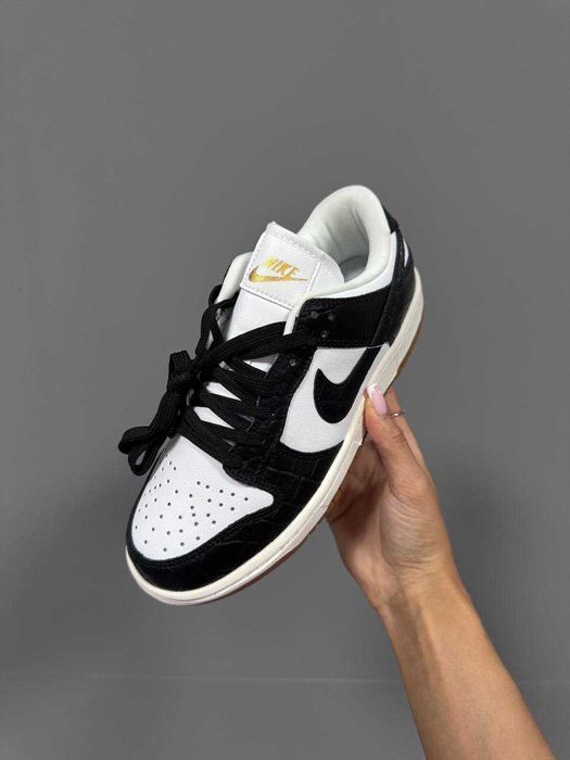 Кросівки Nike SB Dunk Black Croc premium | Кроссовки Найк жіночі чоловічі