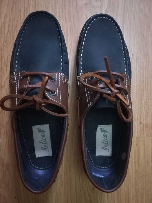 Мужские новые кожаные туфли - топсайдеры Onfire 43 p.