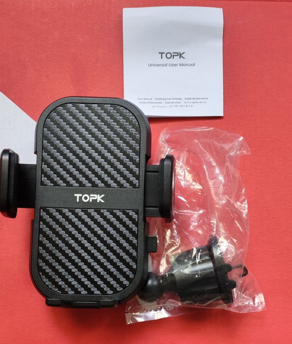 Тримач для телефону автомобільний TOPK чорний новий