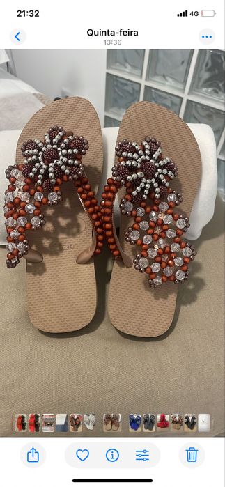 Chinelas trabalhadas varios modelos