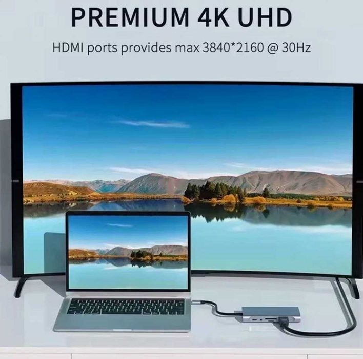 Универсальный хаб 11-в-1: 4K, USB 3.0, с гигабитным Ethernet и PD 100W