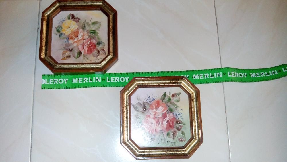 6 Quadros de azulejo pintado à mão (assinados-1990/1992)