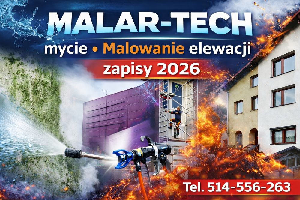 Malowanie elewacji ,śląsk,małopolska mycie elewacji,papowanie dachów