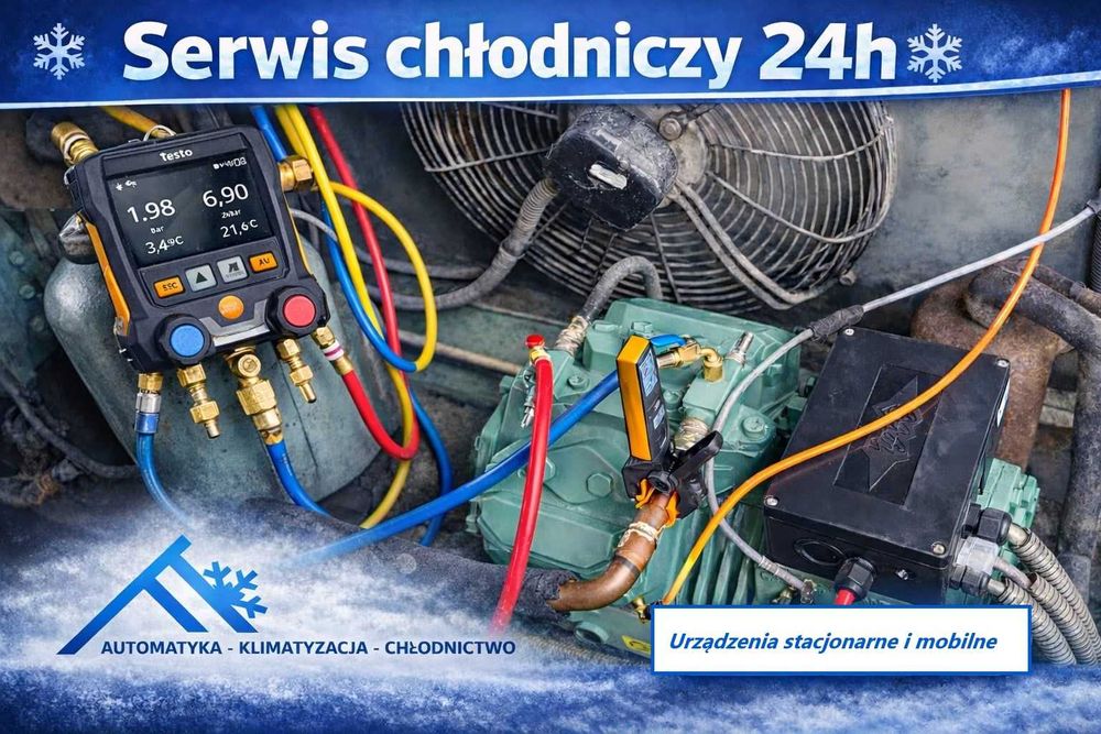 Serwis chłodniczy mroźni, komór, agregatów chłodniczych, lad gastronomicznych, AGD ,lodówek - usługi chłodnicze naprawa montaż