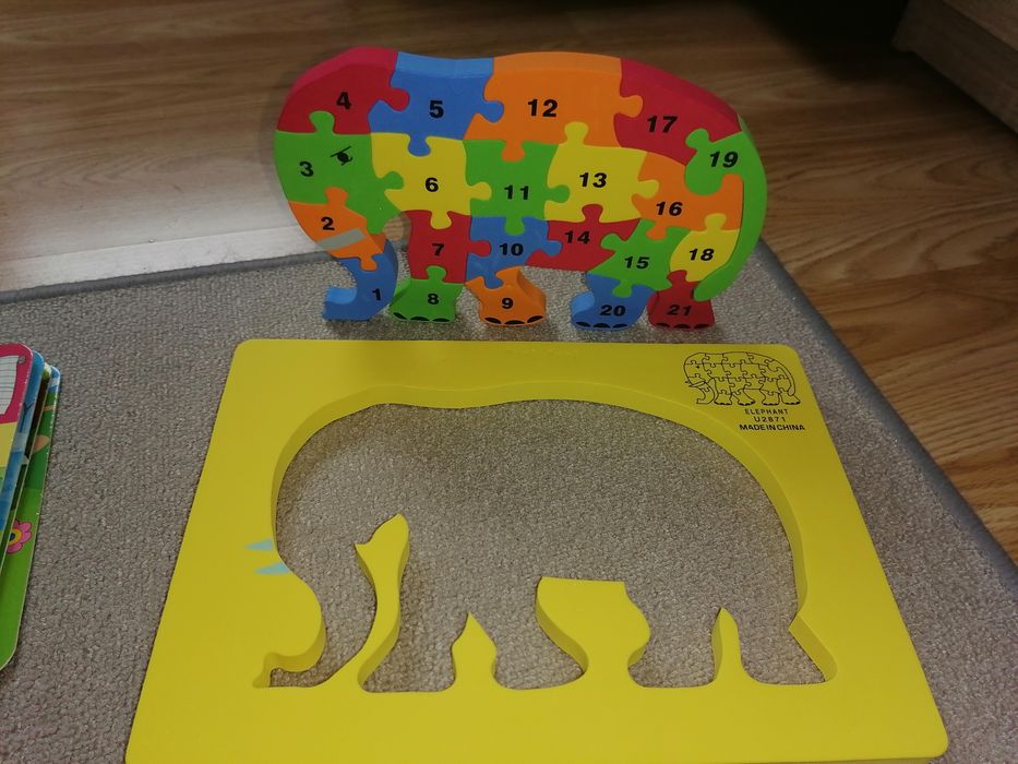 Czuczu puzzle 2+,rzepy zwierzęta, puzzle piankowe liczby