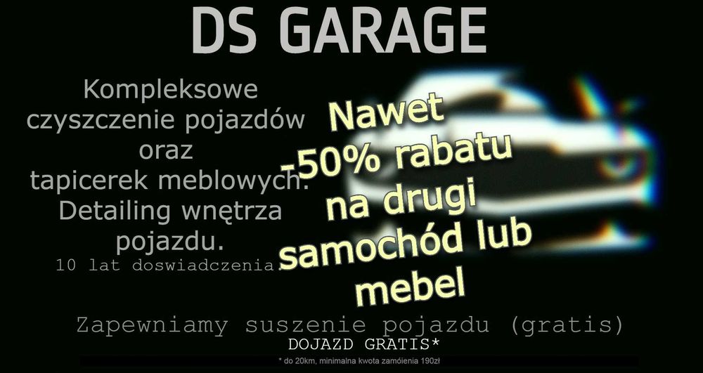 DS GARAGE -kompleksowe czyszczenie | pranie tapicerki | PROMO do -50%!