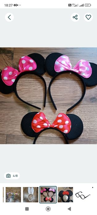 Розпродаж Обруч вушка Міккі Маус Мінні Маус перука Рапунцель