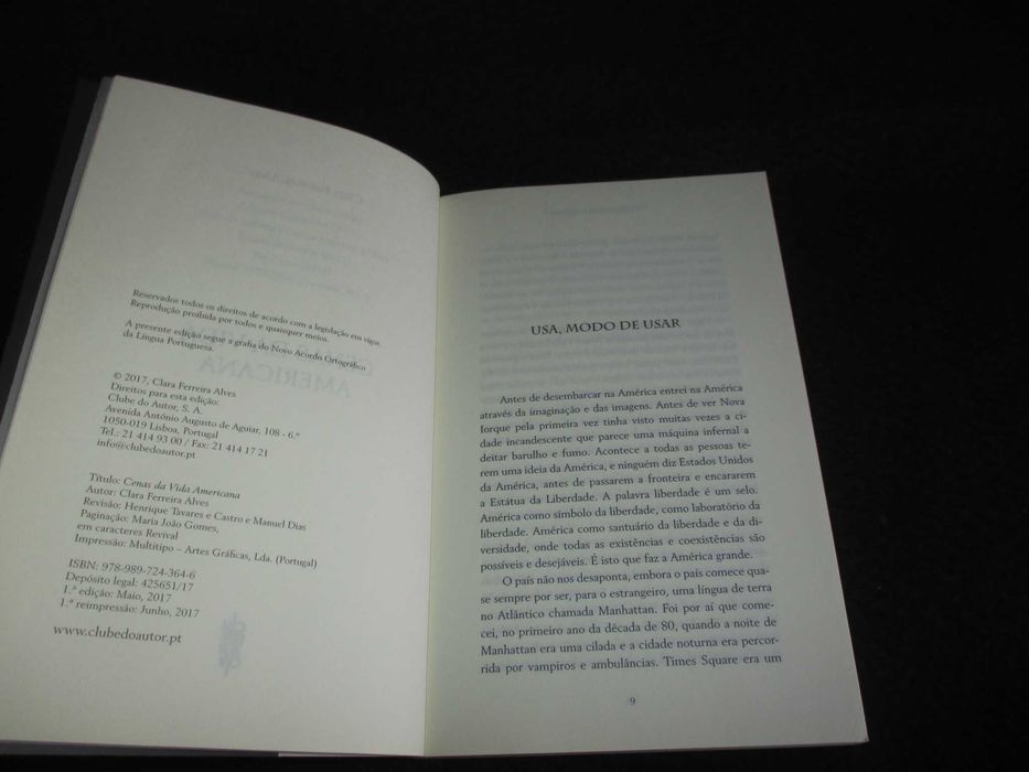 Livro Cenas da Vida Americana Clara Ferreira Alves
