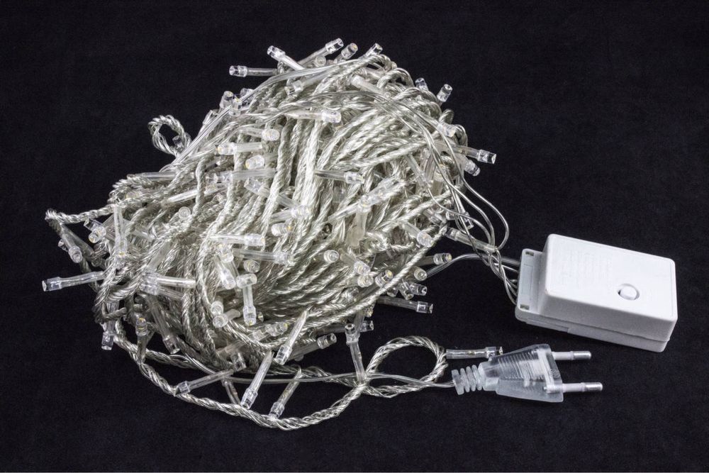 Герлянда штора белая