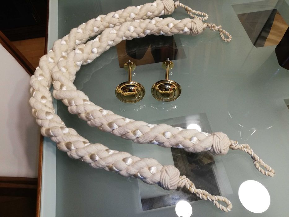 Baixa de preço - Pendentes para cortinado em fio de seda com suportes