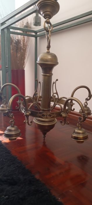 Candeeiros do século XIX em latão/cobre em muito bom estado