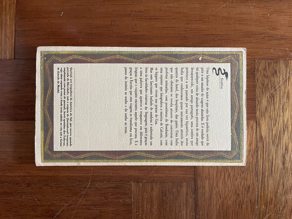 Livro: Nocturno Indiano de Antonio Tabucchi