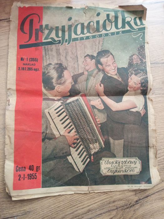 Stare gazety polskie Przyjaciółka nr1 1955