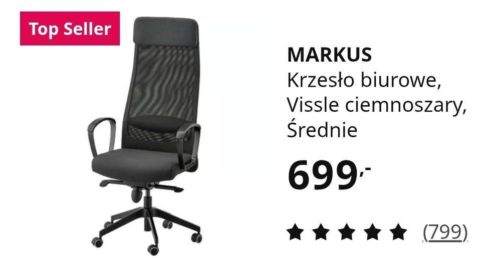 Krzeslo biurowe Markus Ikea
