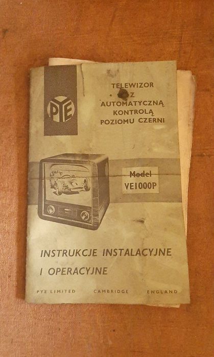 Telewizor Camridge PYE VE 1000 P/ 1957 / PRL