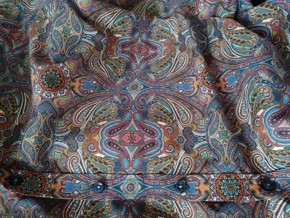 Bawełniana koszula męska boho Xl wielokolorowa Sand