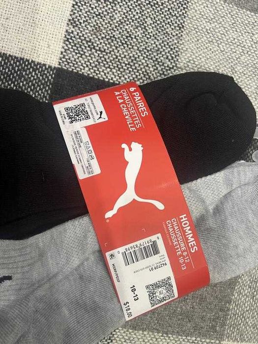 Шкарпетки Puma men's half terry quarter-length socks (6 пар)