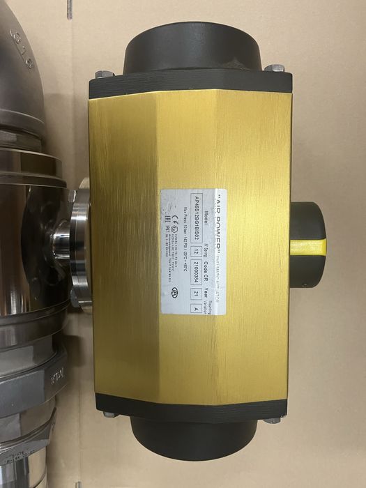 Zawór kulowy 4G 2-drogowy AISI 304 + siłownik pneumatyczny Sirca AP54