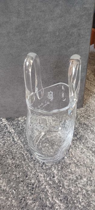 Szklany koszyk 80 urodziny z dedykacją