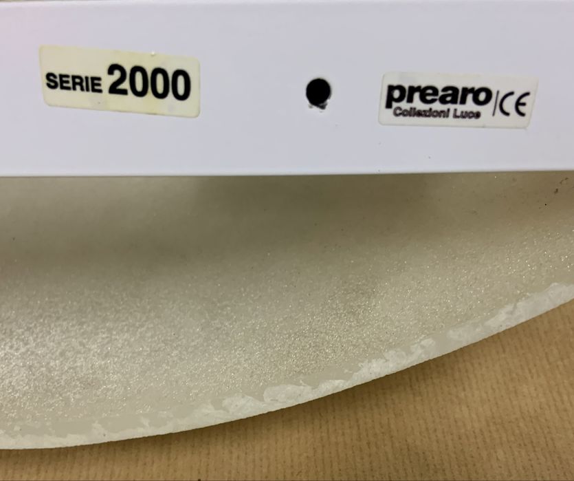 Włoski kinkiet łazienkowy PREARO – szklany, półkulisty – Serie 2000