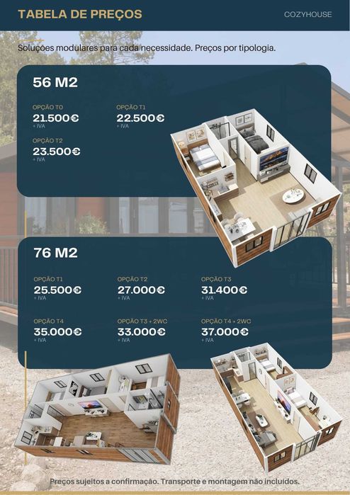 Casas Modulares Personalizáveis Cozyhouse | Financiamento | Instalação | Licenciamento | Certificações UE