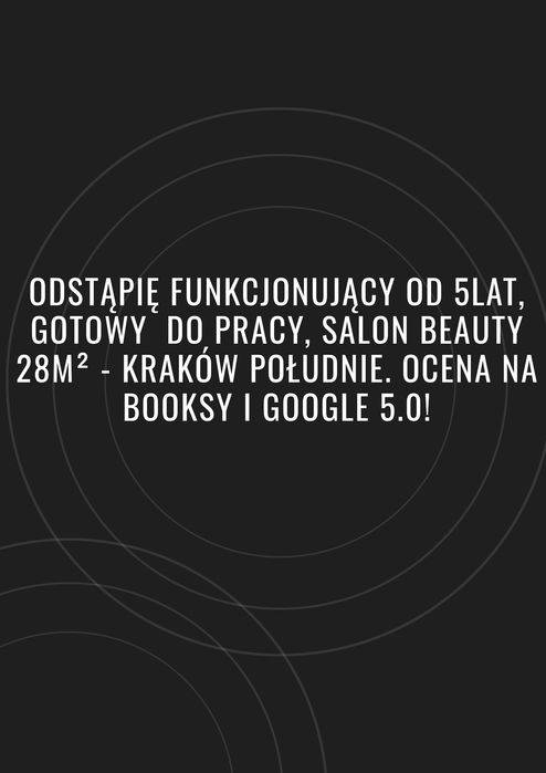 Odstąpię funkcjonujący salon beauty