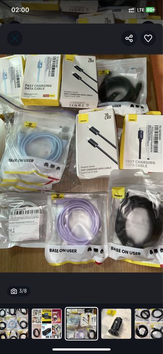 Блок зарядки Baseus 30w;Essager;Hoco;кабель;шнур;бездротові;Навушники