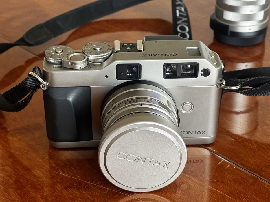 Contax G1 green label + Biogon 28 + Planar 45 + Sonar 90 pokrowiec cały system