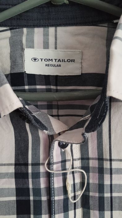 Чоловіча сорочка Tom Tailor в класичну клітинку, довгий рукав