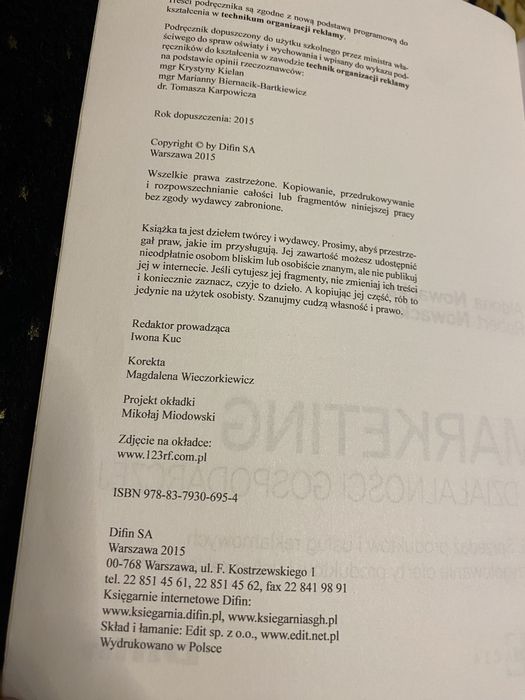 Ksiązka do przedmiotów zawodowych