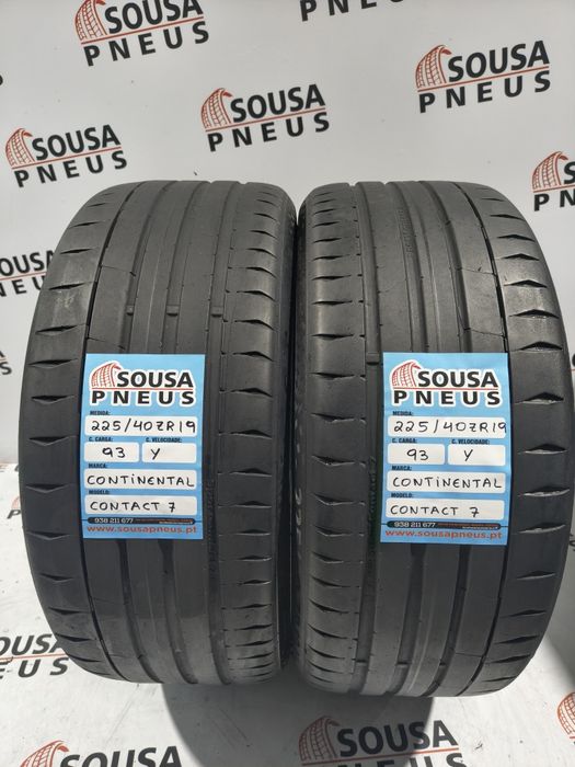 2 pneus semi novos 225-40R19 Continental- Oferta dos portes