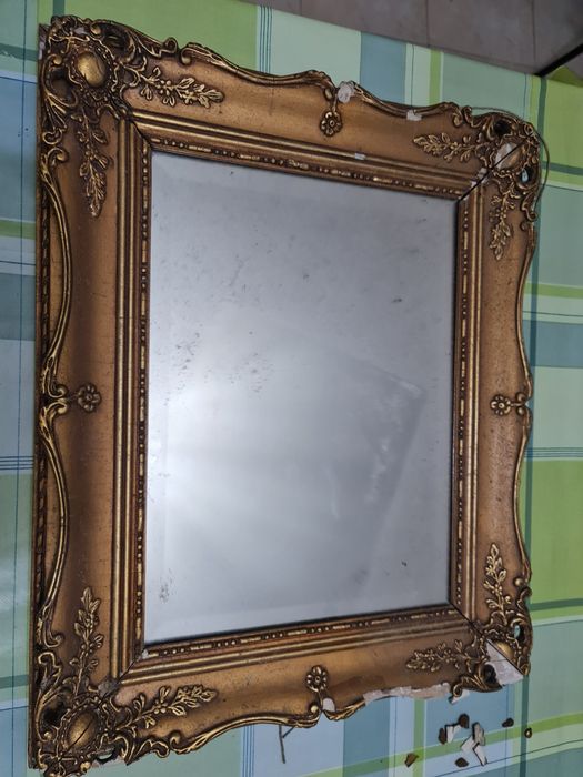 Moldura antiga talha dourada
