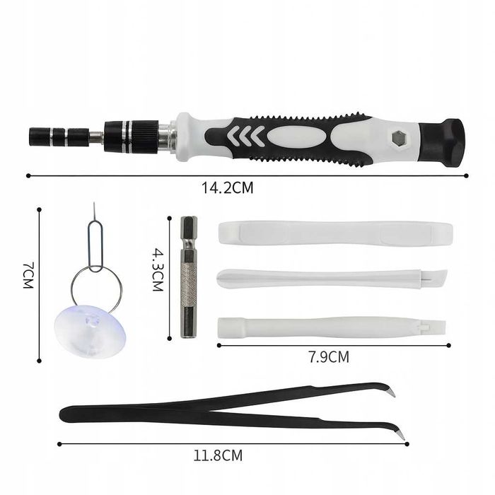 Śrubokręty precyzyjne 115 elementów TORX HEX do elektroniki GSM laptop