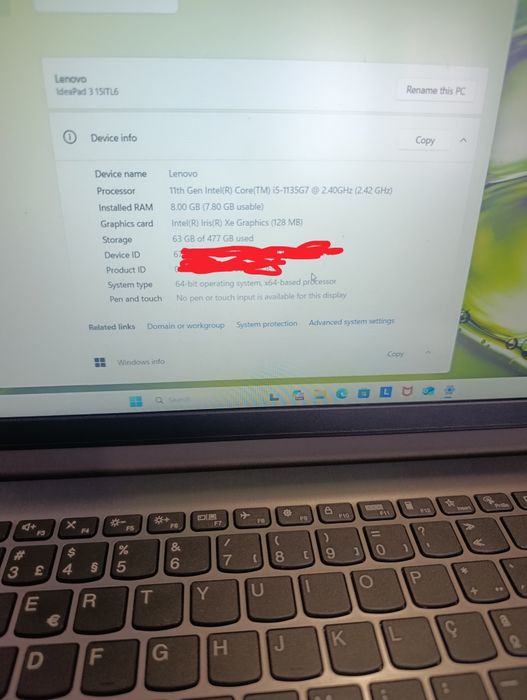 Portátil Lenovo Ideapad 3 15ITL6