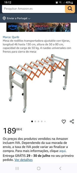 tapete de rolos de transporte