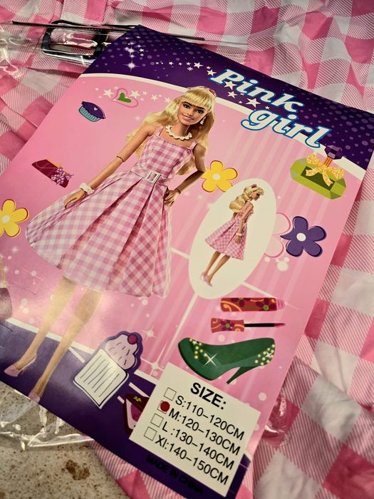 Strój przebranie dla dziewczynek Barbie rozm S nowy