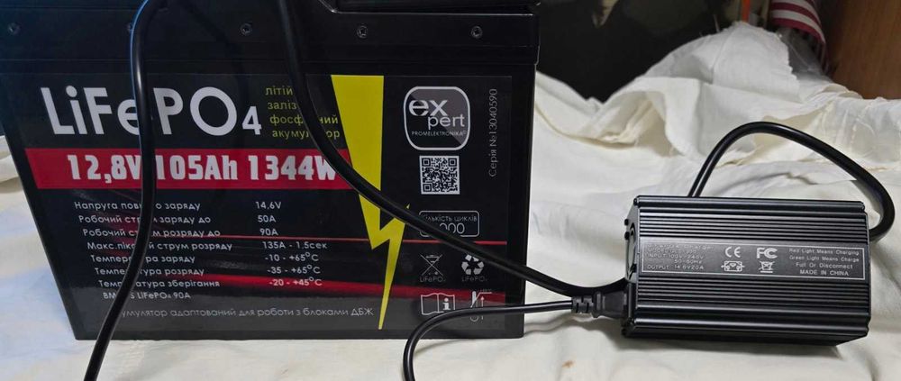 lifePo4 аккумулятор  12.8v 105Ah (1344Вт)