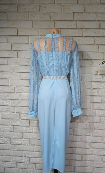 Błękitna sukienka, elastyczna rozmiar 44-46