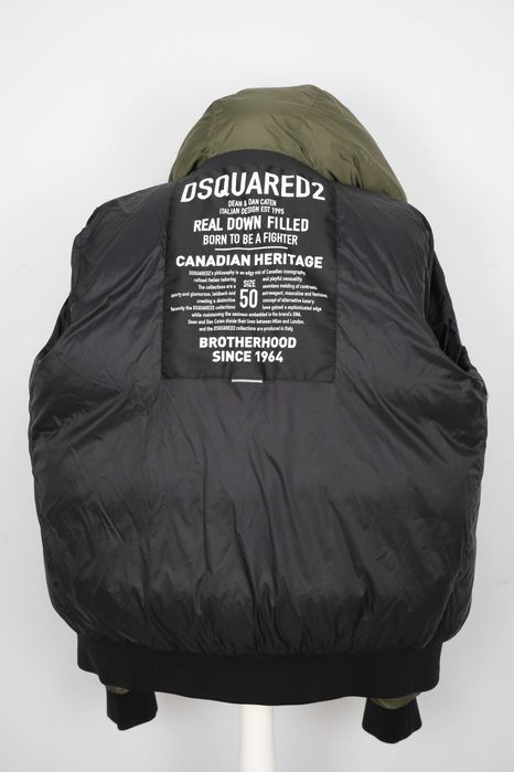 Dsquared2 military green hooded jacket men r M