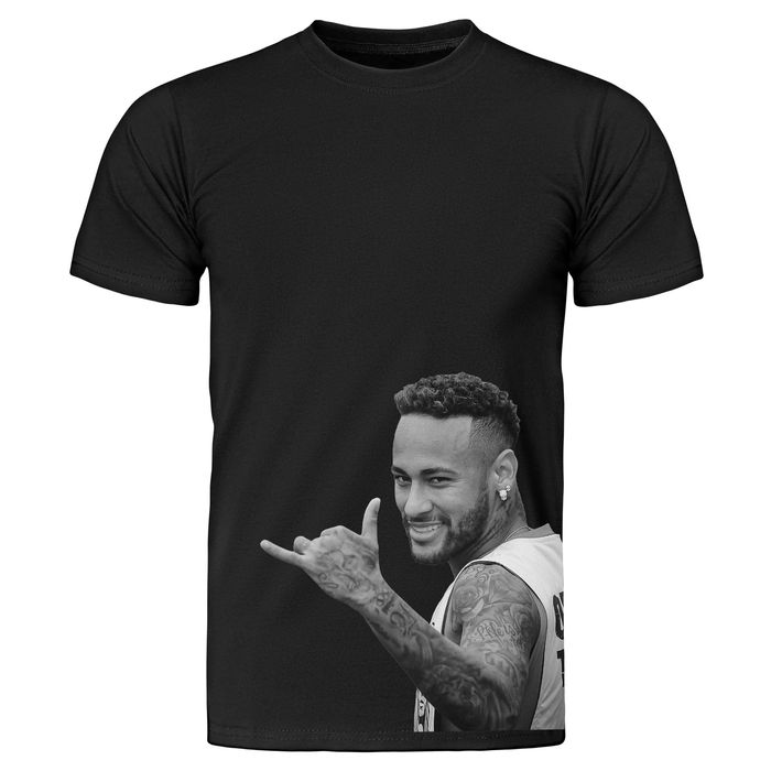 Koszulka t-shirt neymar nadruk czarna bawełna dowolny rozmiar