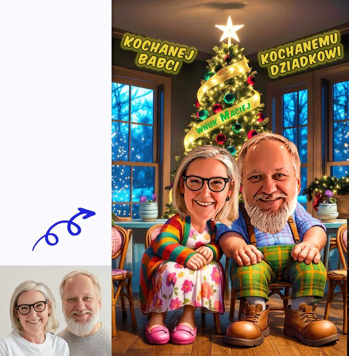 Karykatura w ramce lub plik - szybko