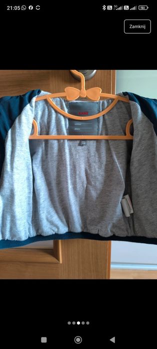 Kurtka dziecięca, granatowa z kapturem