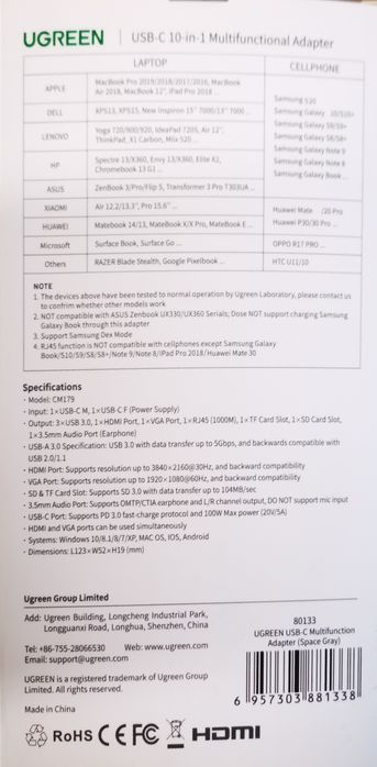 10in1 Ugreen Docking station 4K